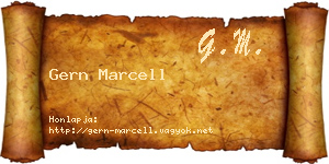 Gern Marcell névjegykártya